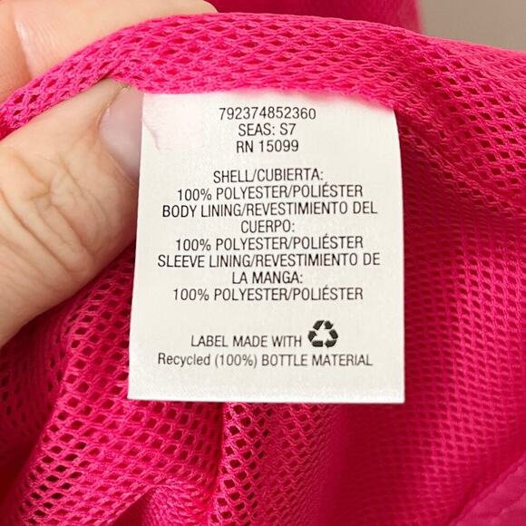 Everlast Women's Track Jacket M Hot Pink Zip Up Hooded Windbreaker Lightweight - Picture 8 of 9